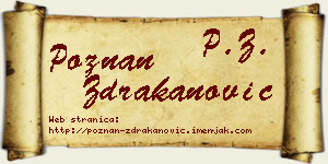 Poznan Ždrakanović vizit kartica